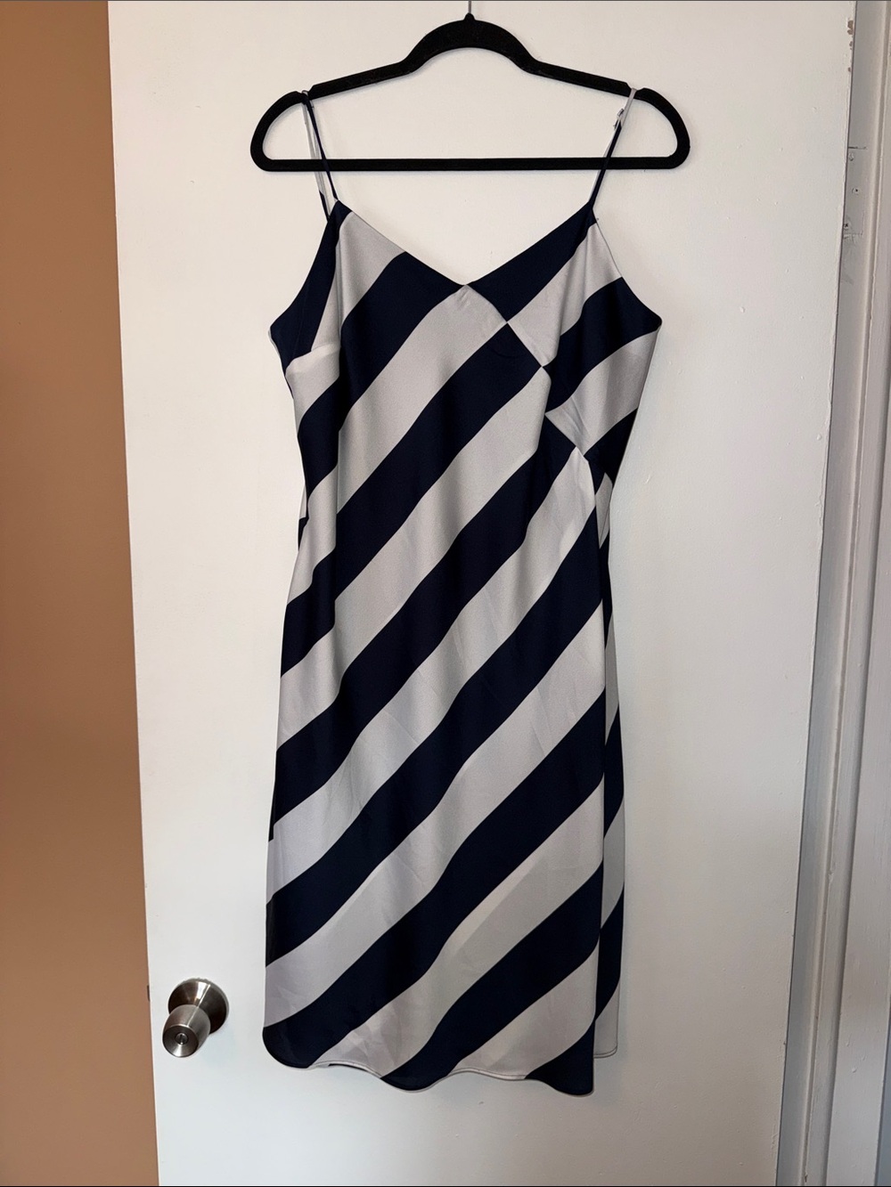 Banana Republic Striped Navy and White Slip Dress